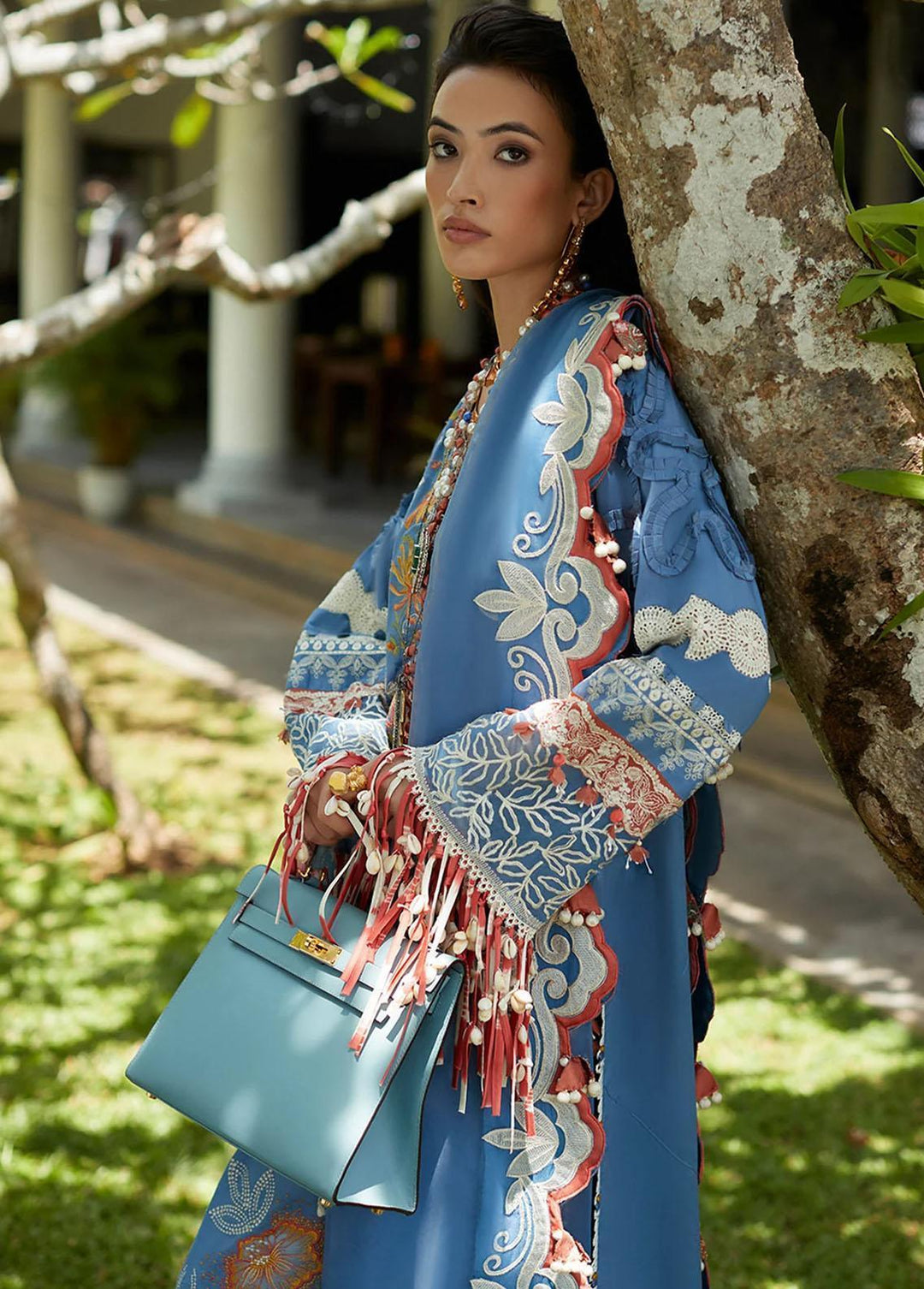 Elan Embroidered Lawn Suits Unstitched 3 Piece EL23LL EL23-03 B Ziva - Summer Collection