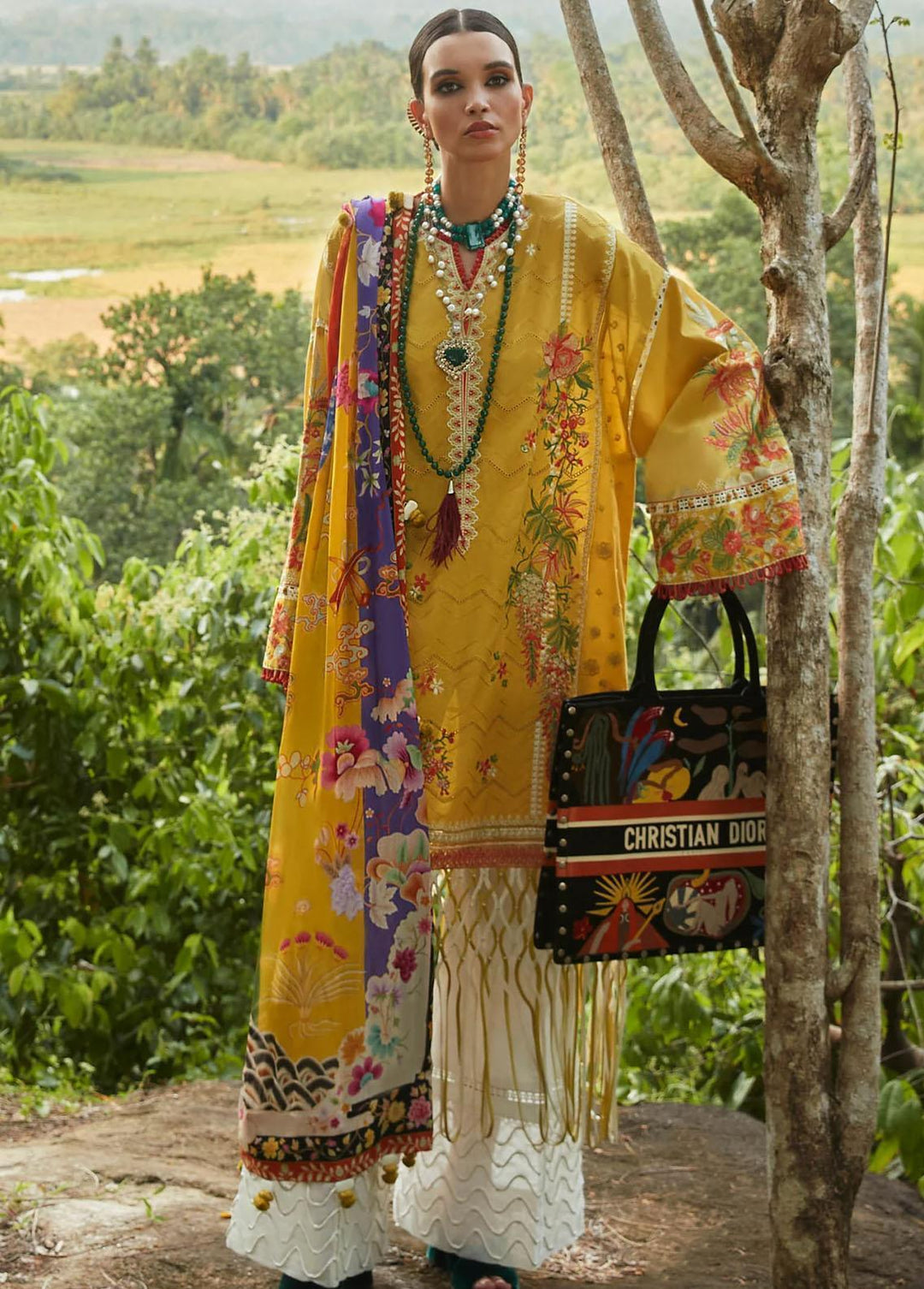 Elan Embroidered Lawn Suits Unstitched 3 Piece EL23LL EL23-04 A Erina - Summer Collection