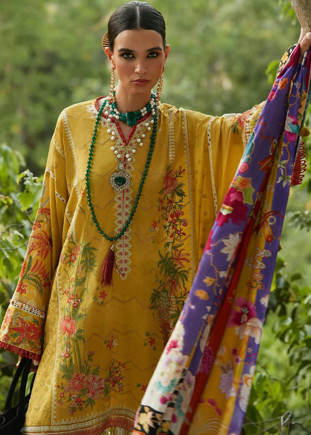 Elan Embroidered Lawn Suits Unstitched 3 Piece EL23LL EL23-04 A Erina - Summer Collection