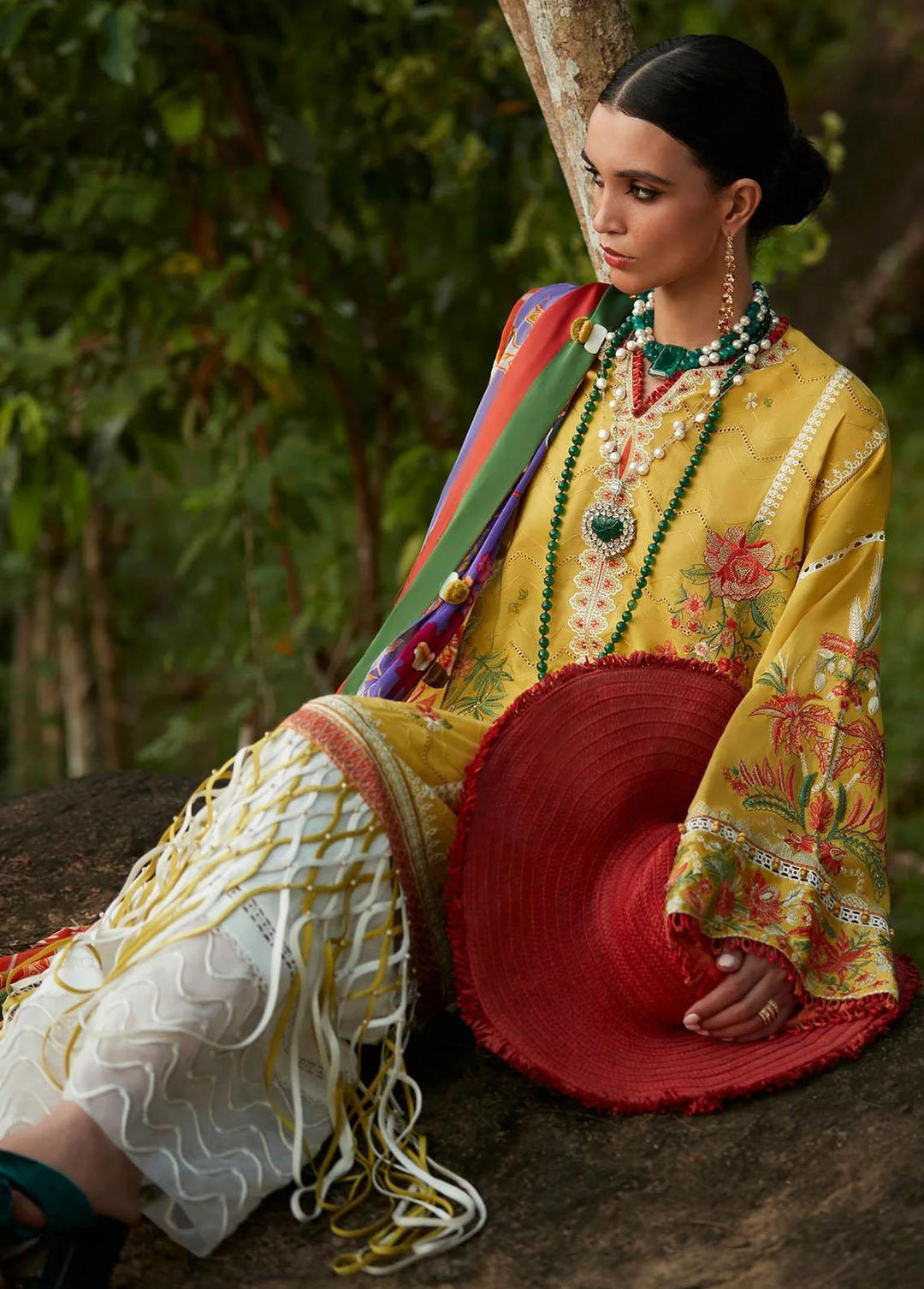 Elan Embroidered Lawn Suits Unstitched 3 Piece EL23LL EL23-04 A Erina - Summer Collection