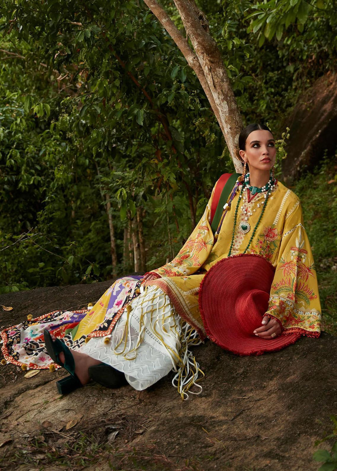 Elan Embroidered Lawn Suits Unstitched 3 Piece EL23LL EL23-04 A Erina - Summer Collection