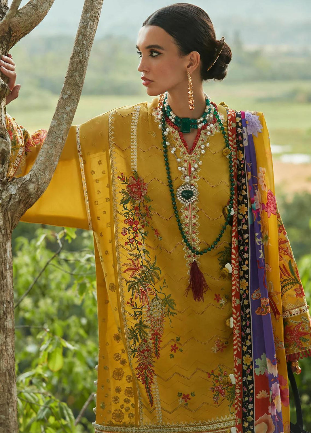 Elan Embroidered Lawn Suits Unstitched 3 Piece EL23LL EL23-04 A Erina - Summer Collection