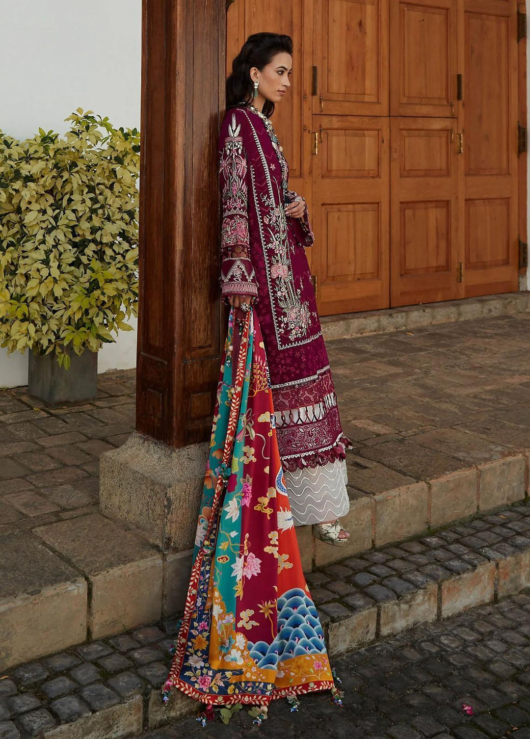 Elan Embroidered Lawn Suits Unstitched 3 Piece EL23LL EL23-04 B Erina - Summer Collection