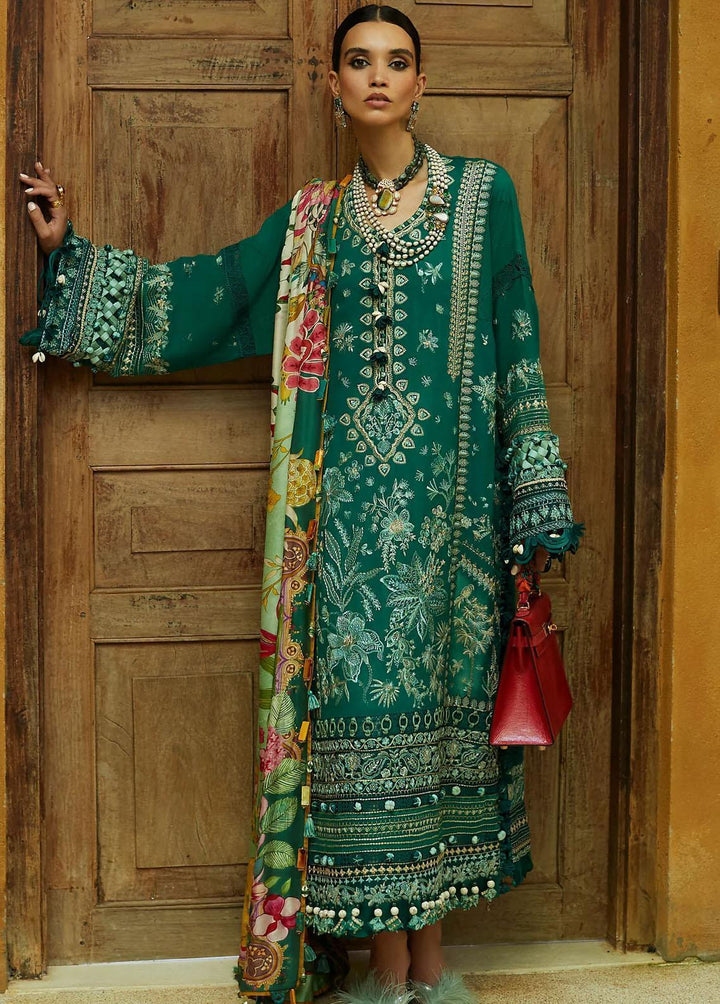 Elan Embroidered Lawn Suits Unstitched 3 Piece EL23LL EL23-05 A Arna - Summer Collection