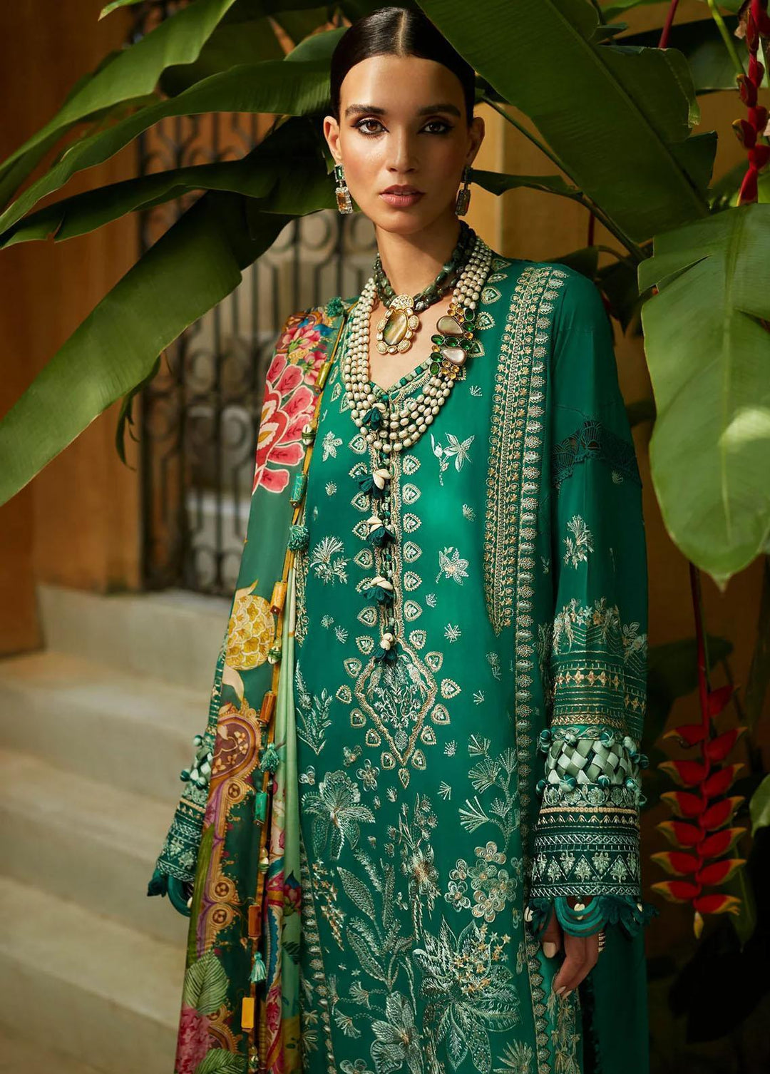 Elan Embroidered Lawn Suits Unstitched 3 Piece EL23LL EL23-05 A Arna - Summer Collection