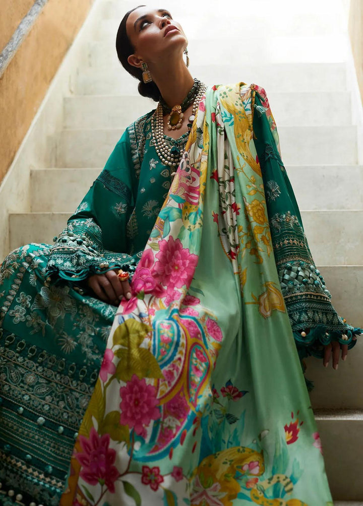 Elan Embroidered Lawn Suits Unstitched 3 Piece EL23LL EL23-05 A Arna - Summer Collection