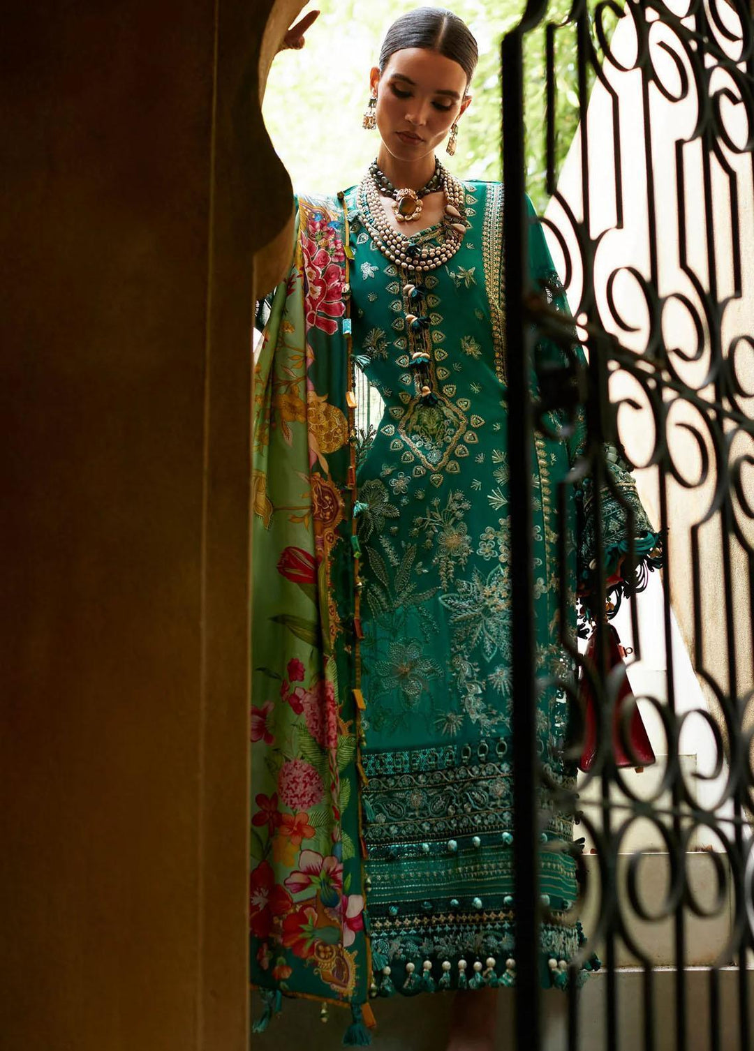 Elan Embroidered Lawn Suits Unstitched 3 Piece EL23LL EL23-05 A Arna - Summer Collection