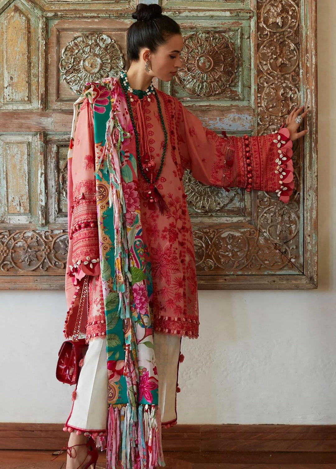 Elan Embroidered Lawn Suits Unstitched 3 Piece EL23LL EL23-05 B Arna - Summer Collection