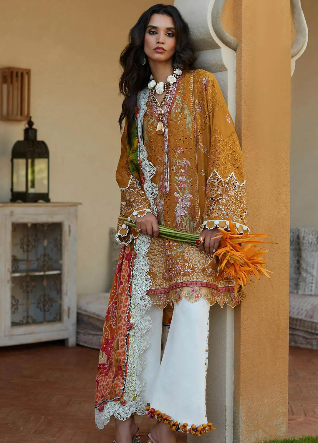 Elan Embroidered Lawn Suits Unstitched 3 Piece EL23LL EL23-06 A Ivana - Summer Collection