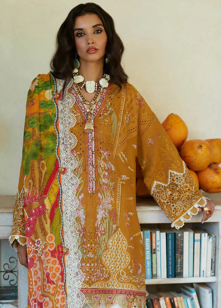 Elan Embroidered Lawn Suits Unstitched 3 Piece EL23LL EL23-06 A Ivana - Summer Collection