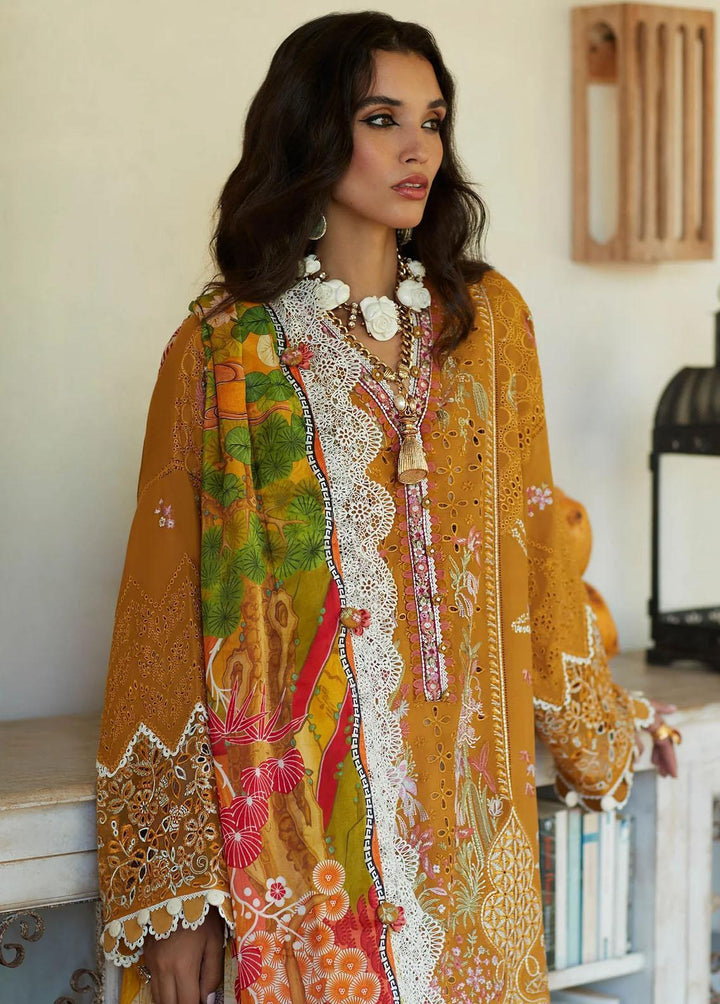 Elan Embroidered Lawn Suits Unstitched 3 Piece EL23LL EL23-06 A Ivana - Summer Collection