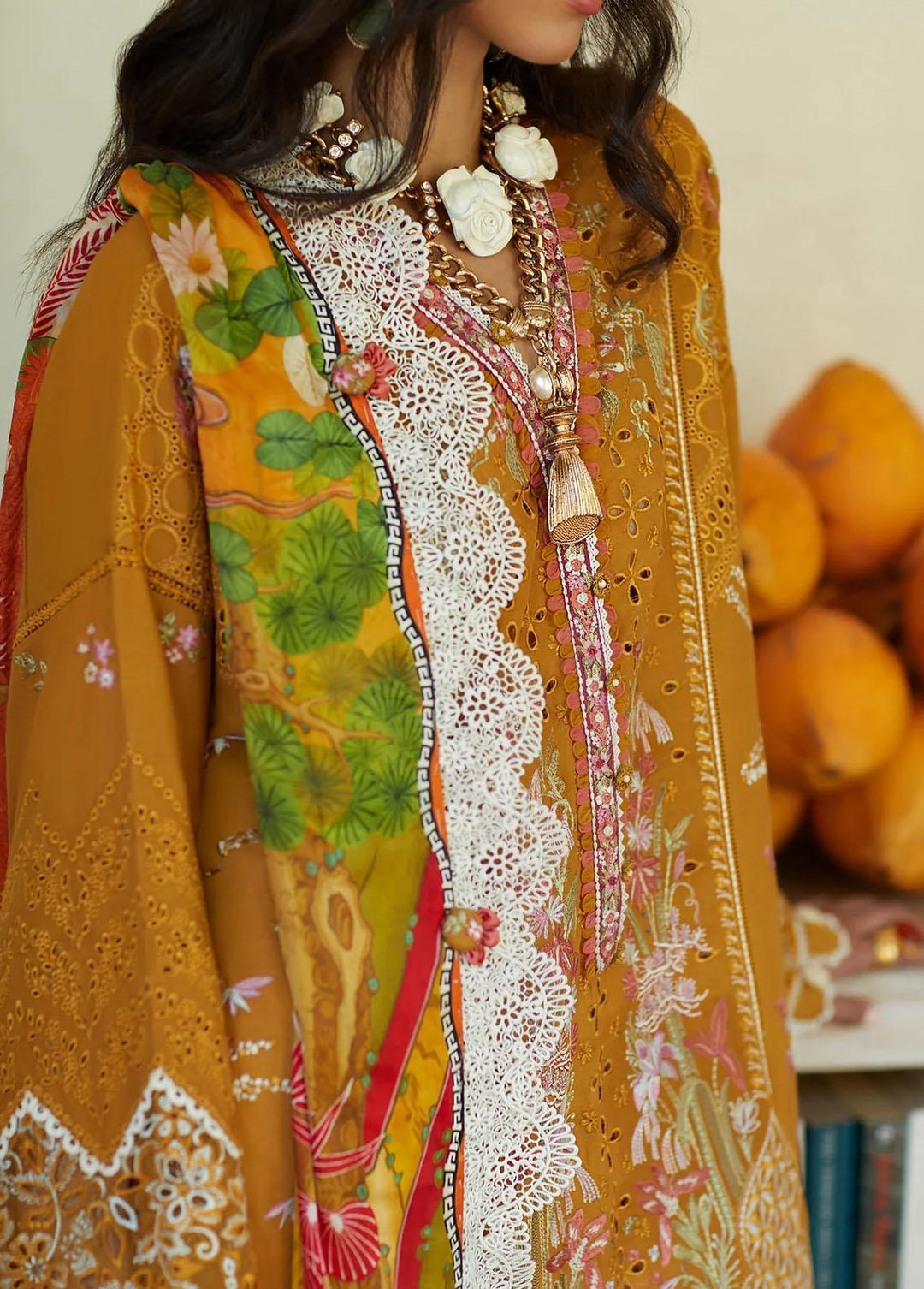 Elan Embroidered Lawn Suits Unstitched 3 Piece EL23LL EL23-06 A Ivana - Summer Collection