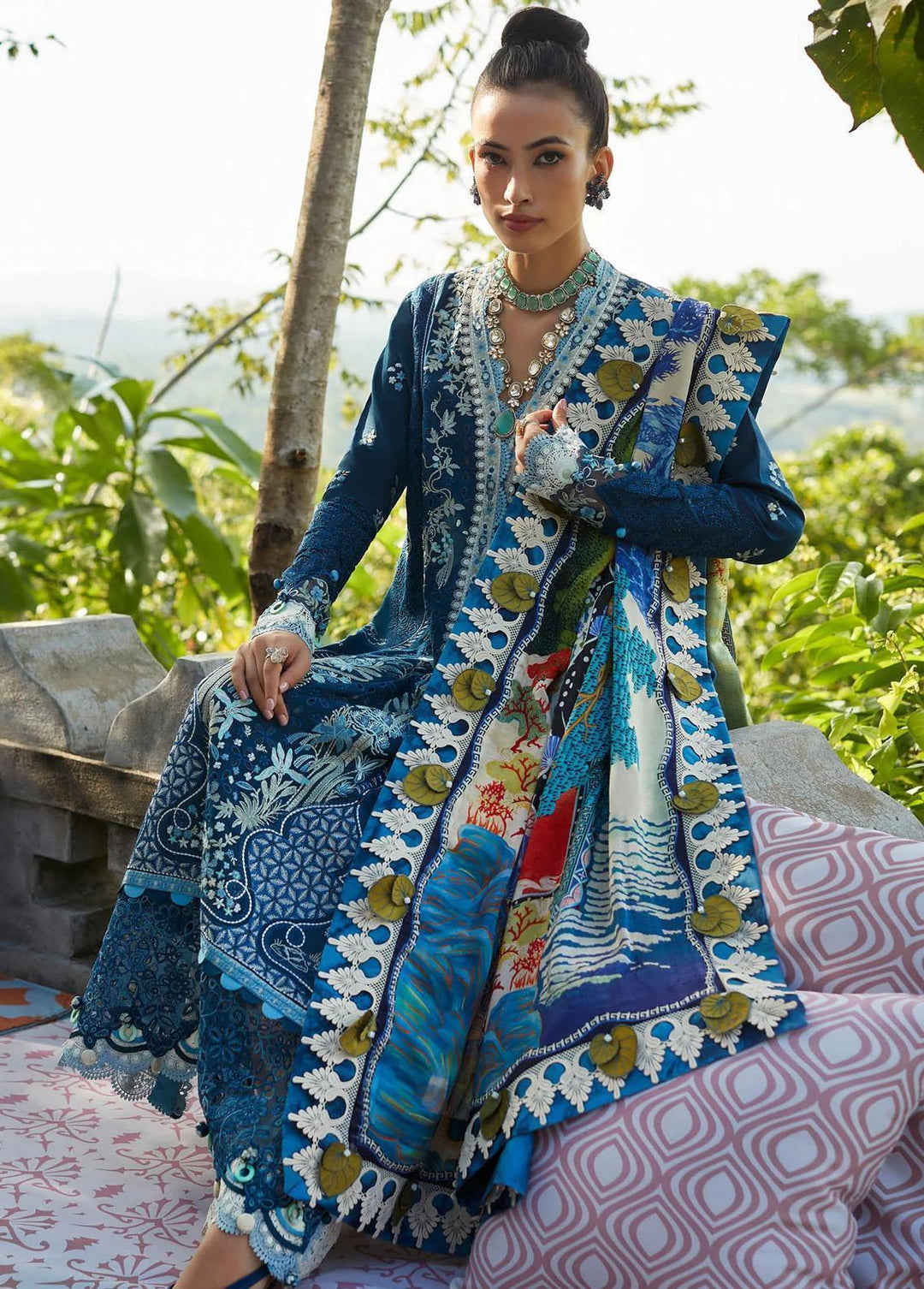Elan Embroidered Lawn Suits Unstitched 3 Piece EL23LL EL23-06 B Ivana - Summer Collection