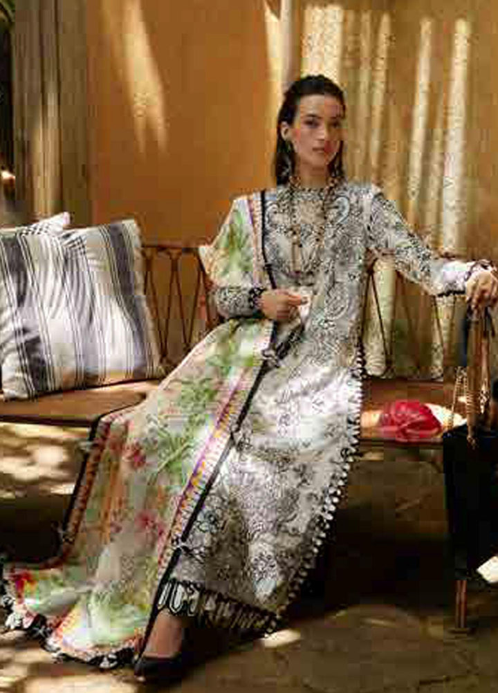 Elan Embroidered Lawn Suits Unstitched 3 Piece EL23LL EL23-07 A Kaia - Summer Collection