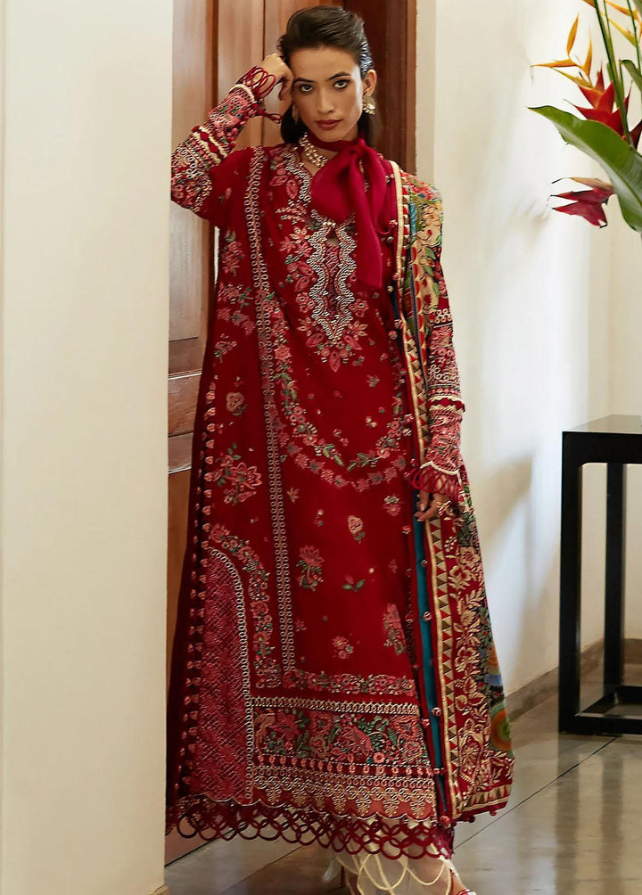 Elan Embroidered Lawn Suits Unstitched 3 Piece EL23LL EL23-08 A Aalia - Summer Collection