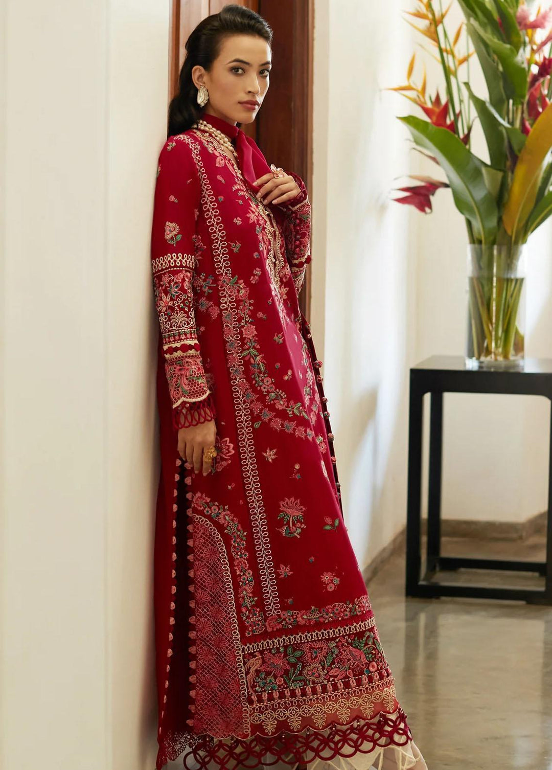 Elan Embroidered Lawn Suits Unstitched 3 Piece EL23LL EL23-08 A Aalia - Summer Collection