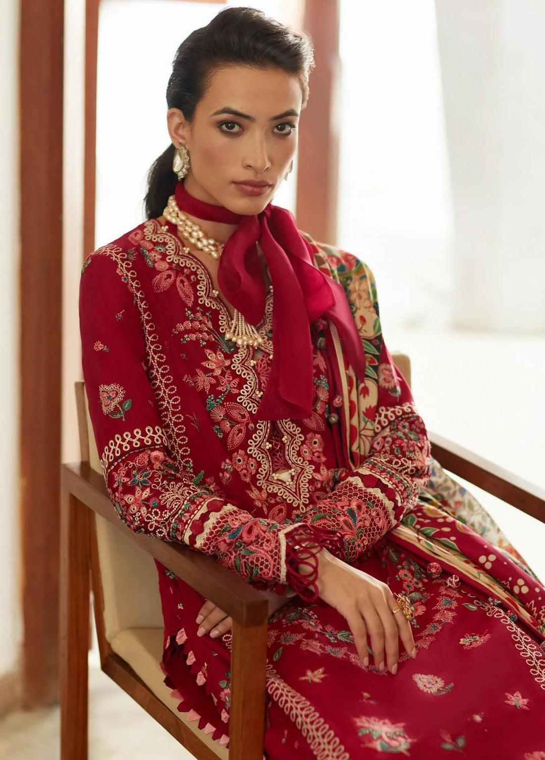 Elan Embroidered Lawn Suits Unstitched 3 Piece EL23LL EL23-08 A Aalia - Summer Collection