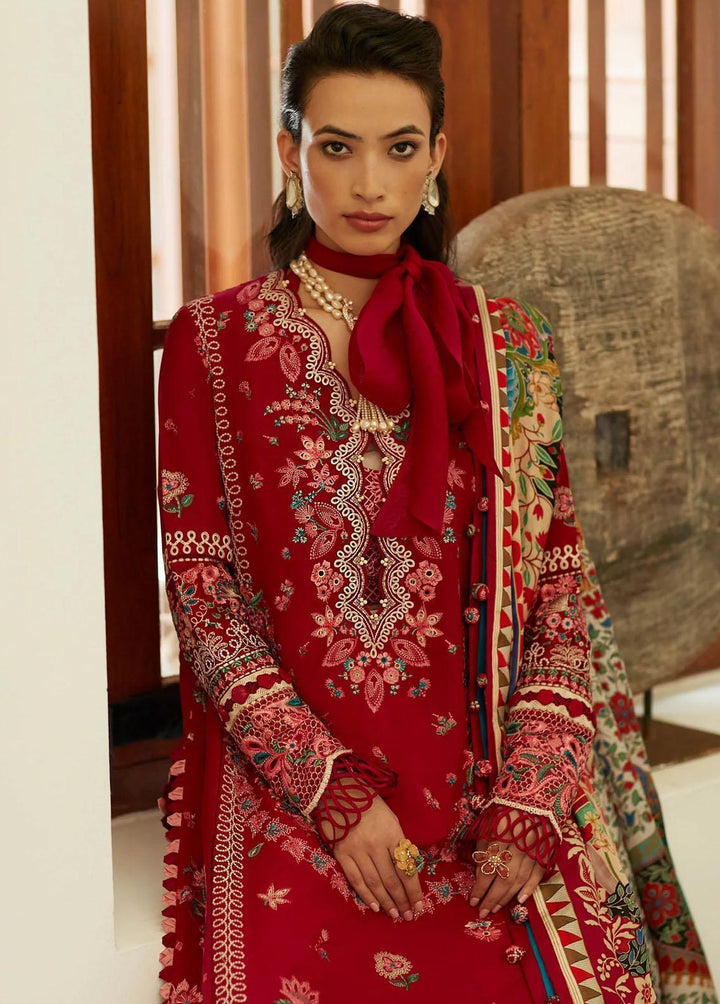 Elan Embroidered Lawn Suits Unstitched 3 Piece EL23LL EL23-08 A Aalia - Summer Collection