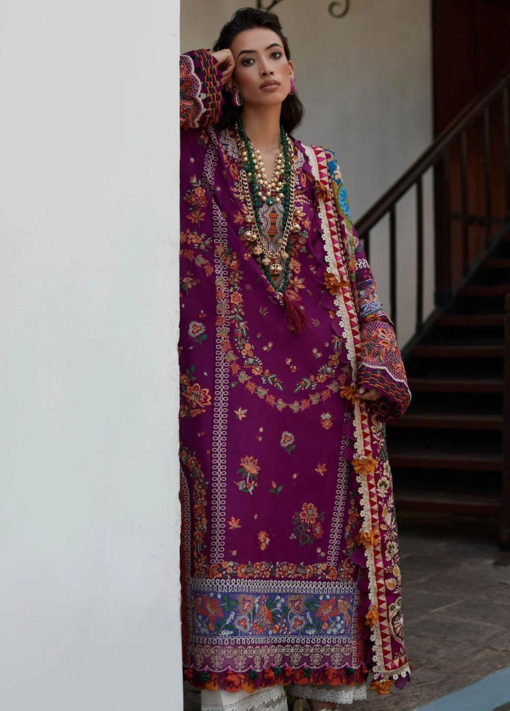 Elan Embroidered Lawn Suits Unstitched 3 Piece EL23LL EL23-08 B Aalia - Summer Collection