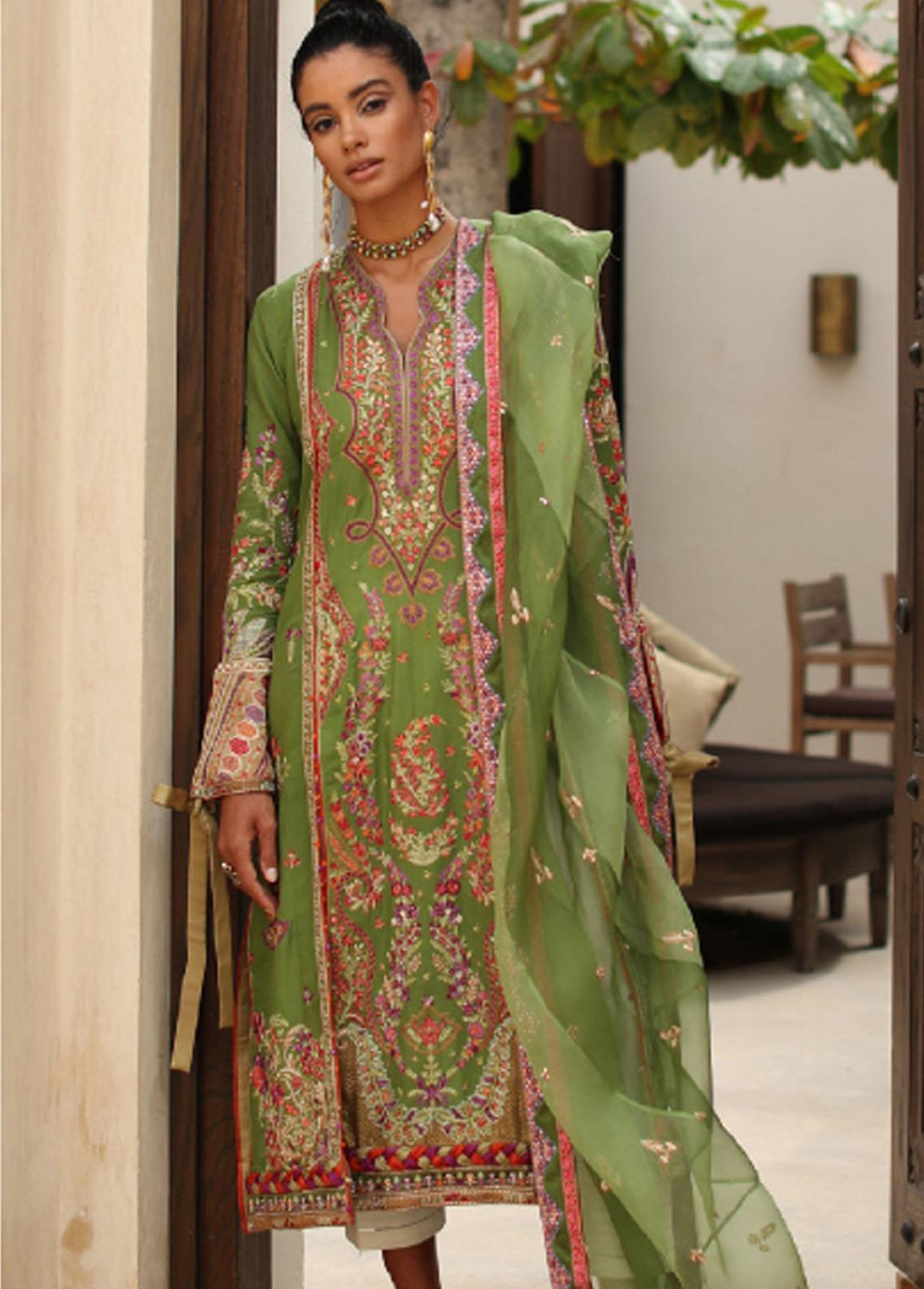 Elan Embroidered Lawn Suit Unstitched 3 Piece EL22S EL22-06A ELNAZ - Summer Collection