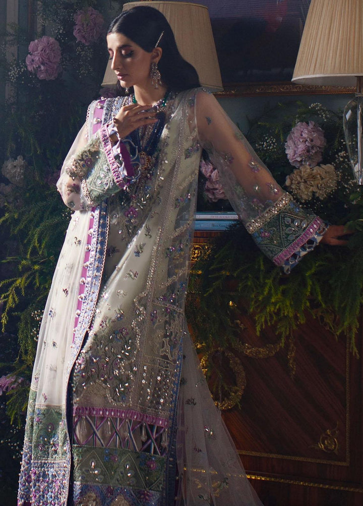 Elan Embroidered Net Suits Unstitched 3 Piece EL21WF EC21-02 ALARA - Wedding Collection