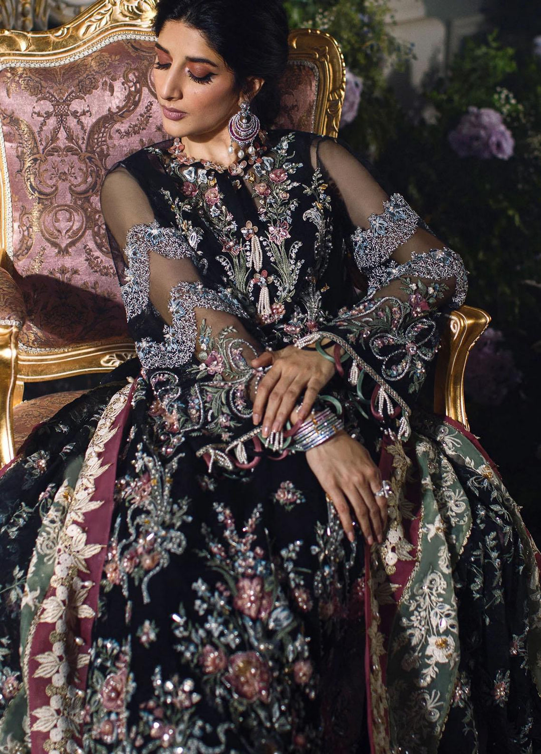 Elan Embroidered Net Suits Unstitched 3 Piece EL21WF EC21-03 SEDA - Wedding Collection