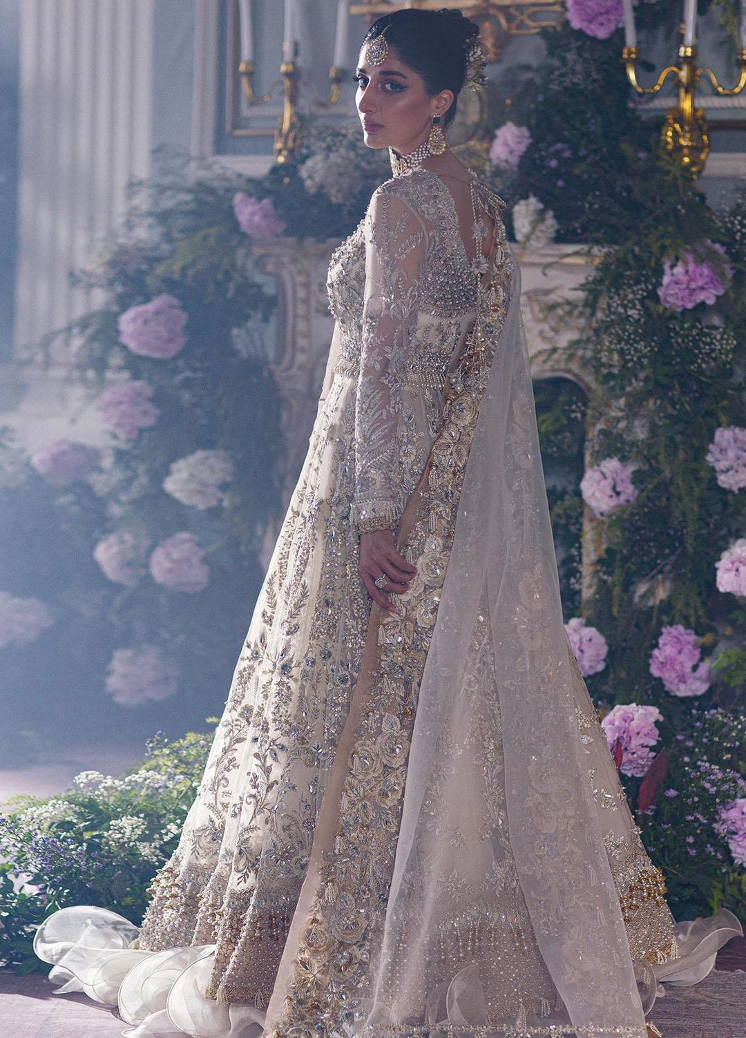 Elan Embroidered Net Suits Unstitched 3 Piece EL21WF EC21-04 AYSEL - Wedding Collection