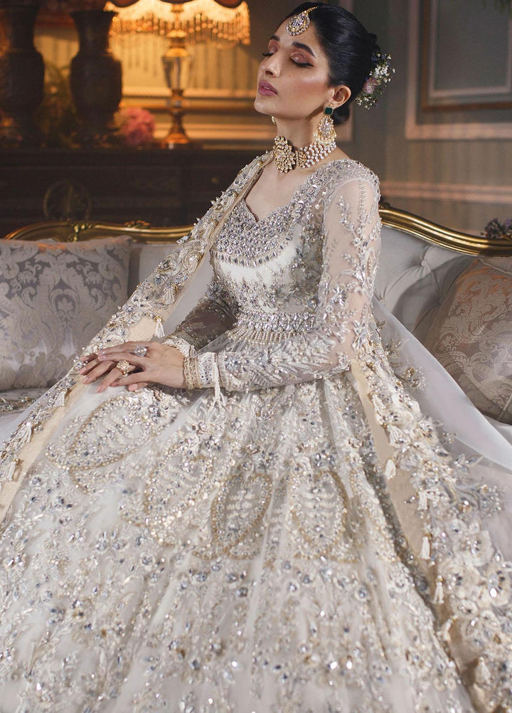 Elan Embroidered Net Suits Unstitched 3 Piece EL21WF EC21-04 AYSEL - Wedding Collection