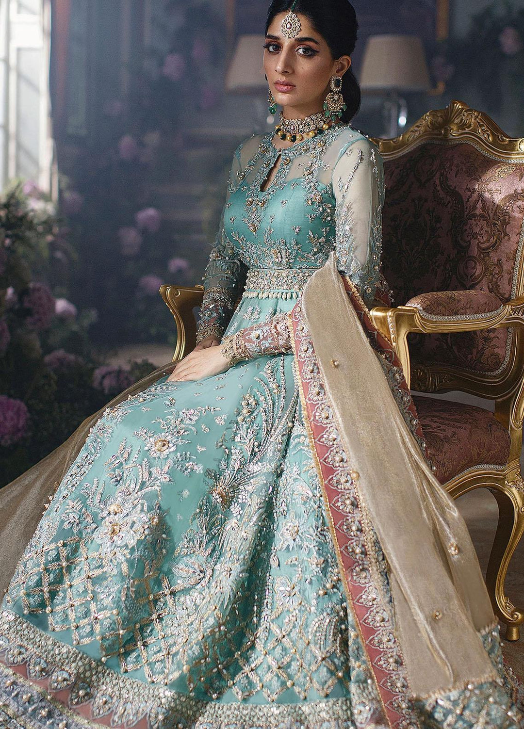 Elan Embroidered Organza Suits Unstitched 3 Piece EL21WF EC21-05 NAZIK - Wedding Collection