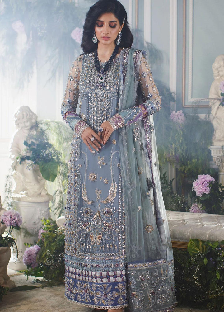 Elan Embroidered Net Suits Unstitched 3 Piece EL21WF EC21-06 NURAY - Wedding Collection