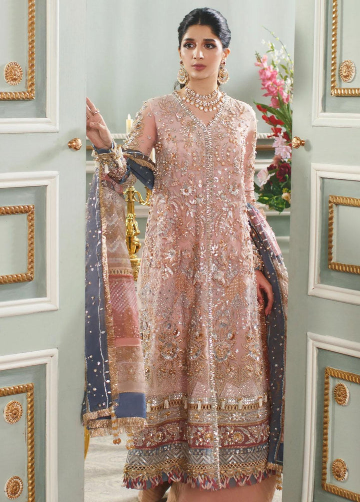 Elan Embroidered Net Suits Unstitched 3 Piece EL21WF EC21-07 CEYDA - Wedding Collection