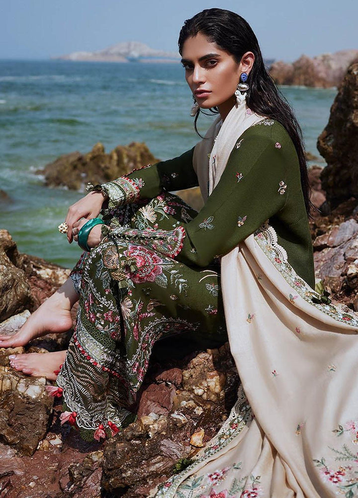 Elan Embroidered Karandi Suits Unstitched 3 Piece EL23UW EW23-03 Cora - Winter Collection