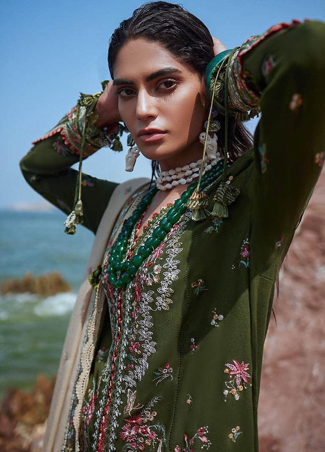 Elan Embroidered Karandi Suits Unstitched 3 Piece EL23UW EW23-03 Cora - Winter Collection