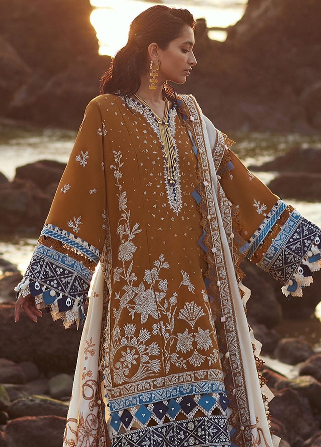 Elan Embroidered Khaddar Suits Unstitched 3 Piece EL23UW EW23-04 Mirzeta - Winter Collection