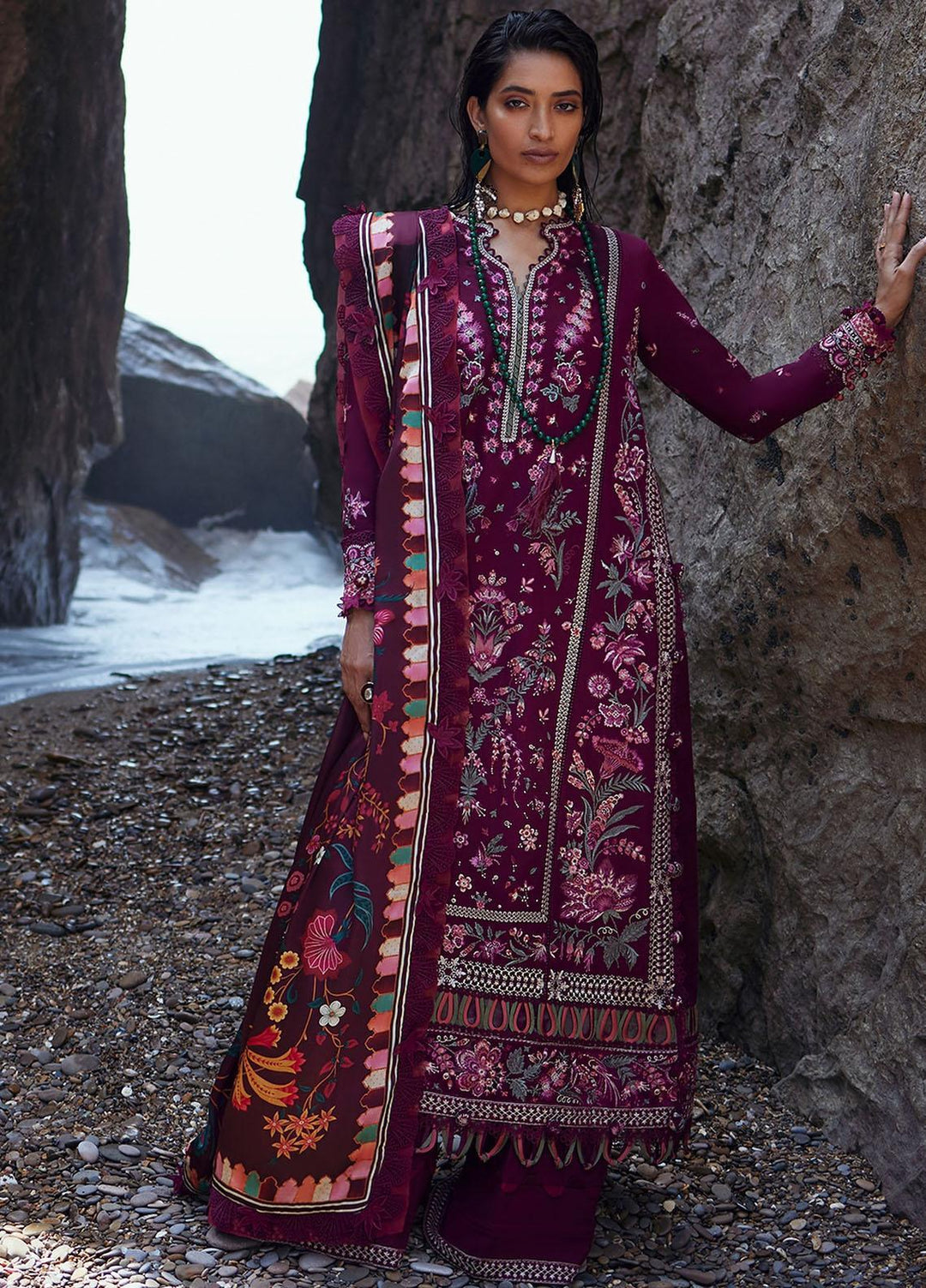 Elan Embroidered Khaddar Suits Unstitched 3 Piece EL23UW EW23-05 Elnaz - Winter Collection