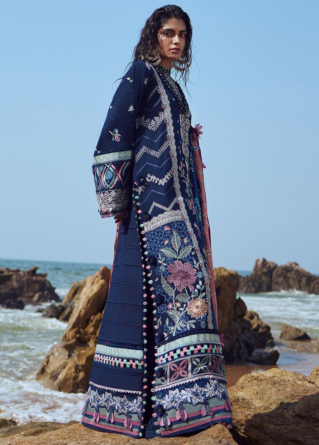 Elan Embroidered Khaddar Suits Unstitched 3 Piece EL23UW EW23-06 Darien - Winter Collection