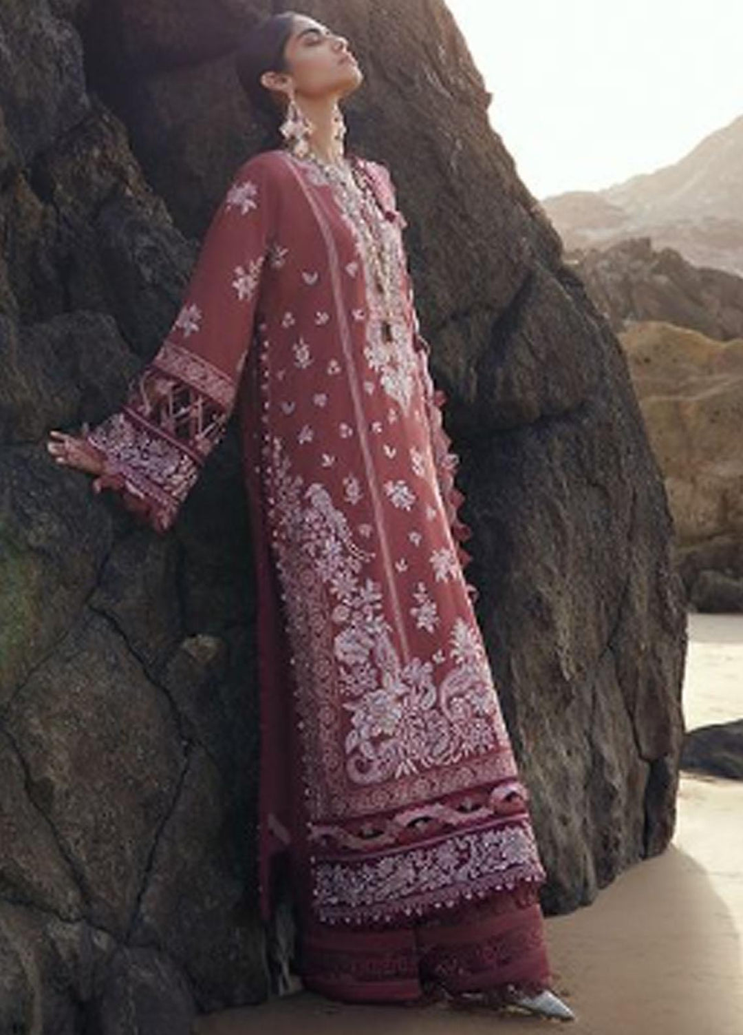 Elan Embroidered Khaddar Suits Unstitched 3 Piece EL23UW EW23-07 Arsia - Winter Collection