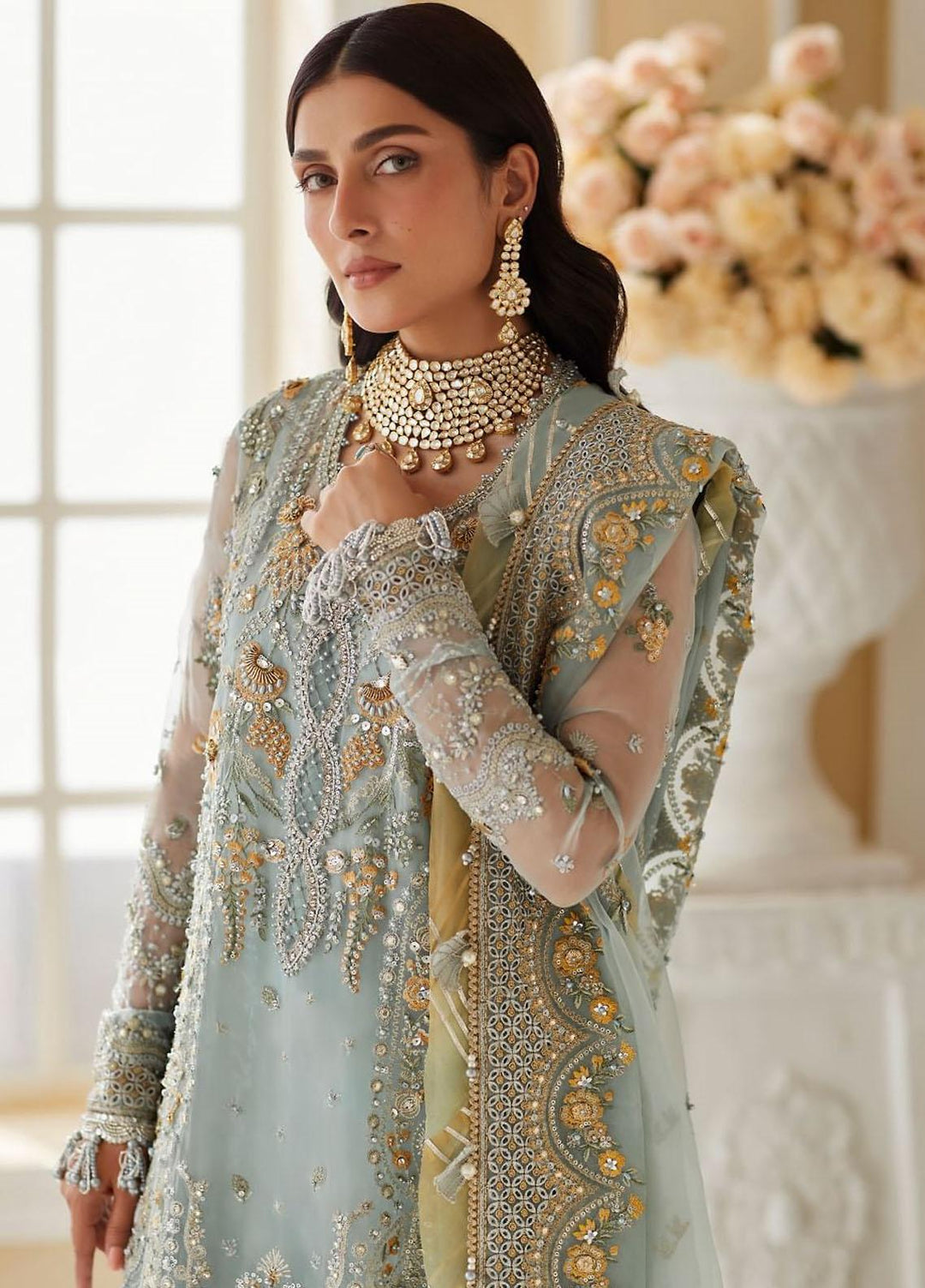 Elan Embroidered Organza Suits Unstitched 4 Piece EL23WF EC23-01 Esme - Luxury Wedding Collection