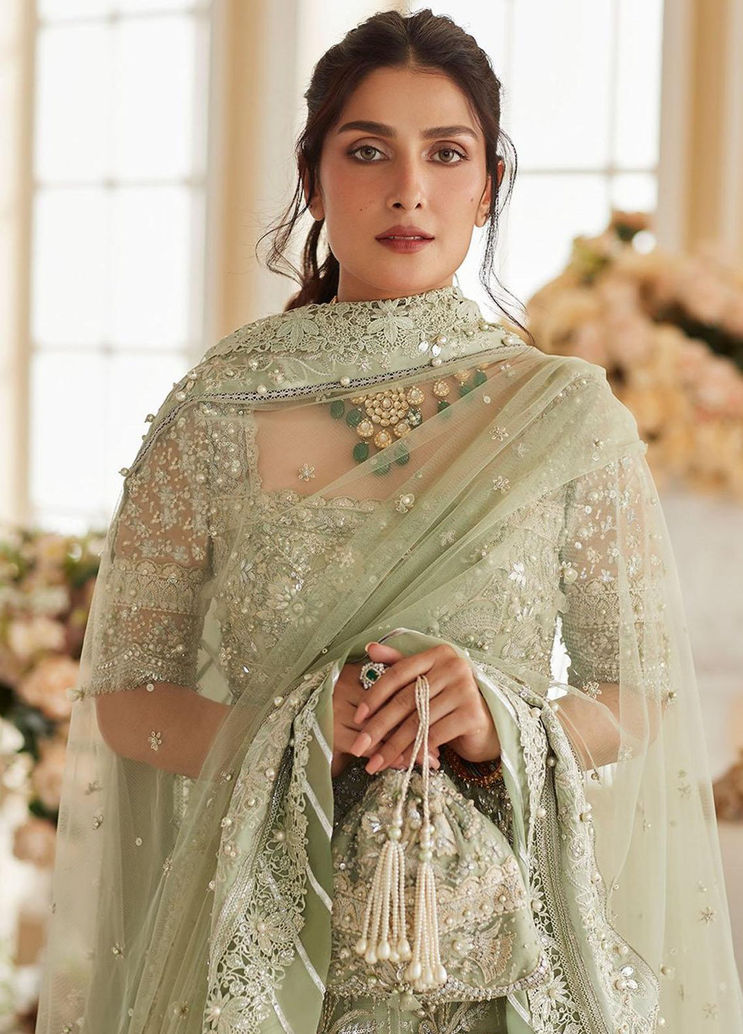 Elan Embroidered Net Suits Unstitched 4 Piece EL23WF EC23-02 Arya - Luxury Wedding Collection