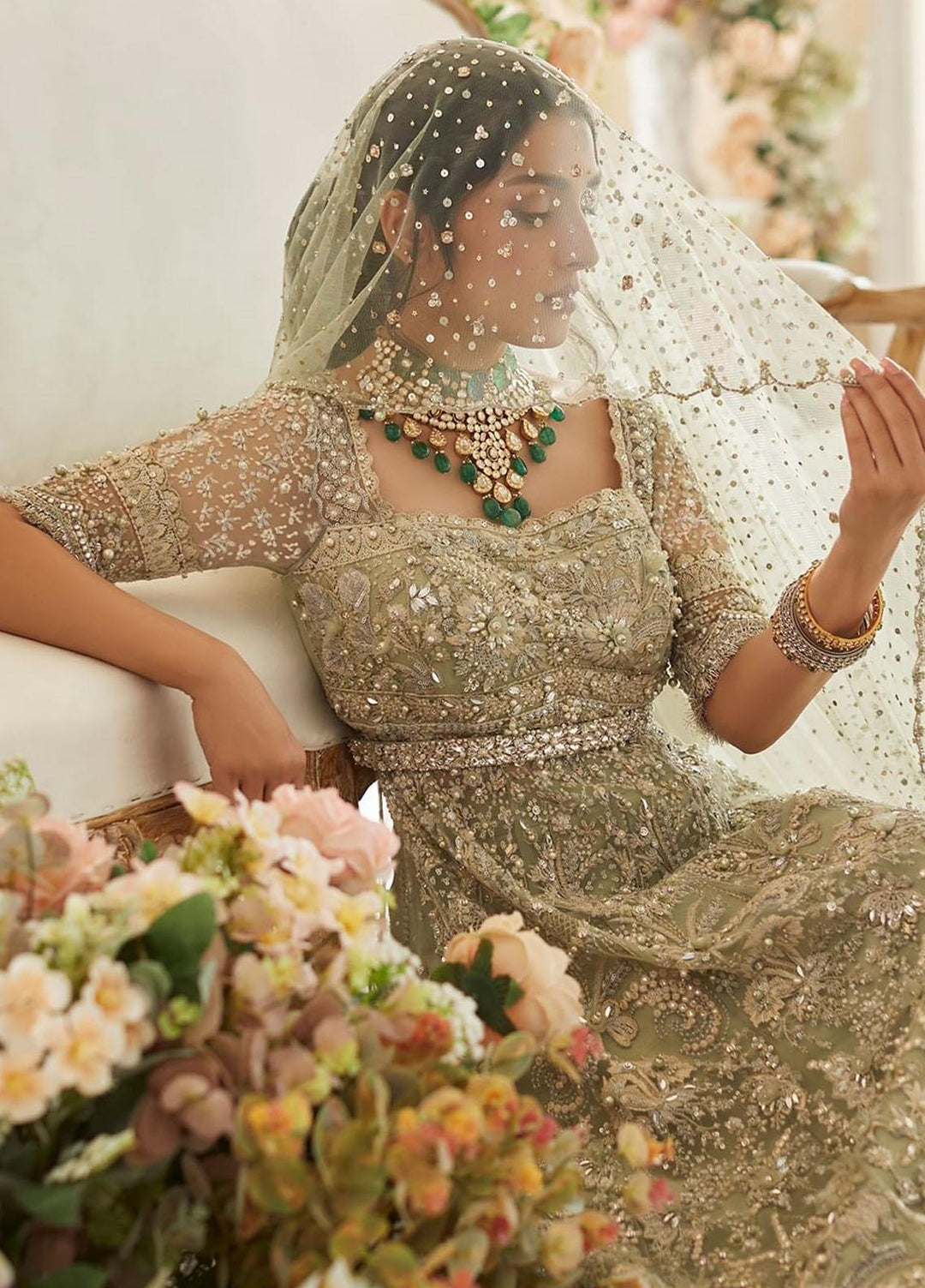 Elan Embroidered Net Suits Unstitched 4 Piece EL23WF EC23-02 Arya - Luxury Wedding Collection