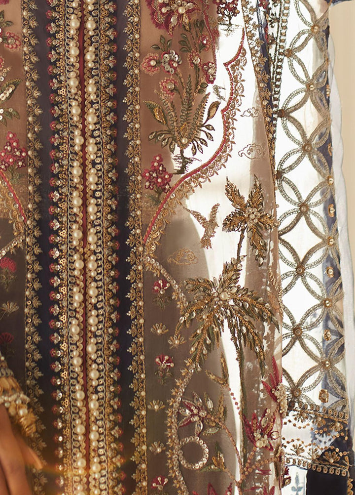 Elan Embroidered Organza Suits Unstitched 4 Piece EL23WF EC23-04 Laleh - Luxury Wedding Collection