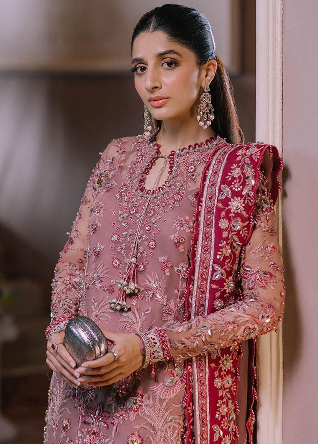 Elan Embroidered  Suits Unstitched 3 Piece EL23WFS EC2-23-01 Nuray - Wedding Collection