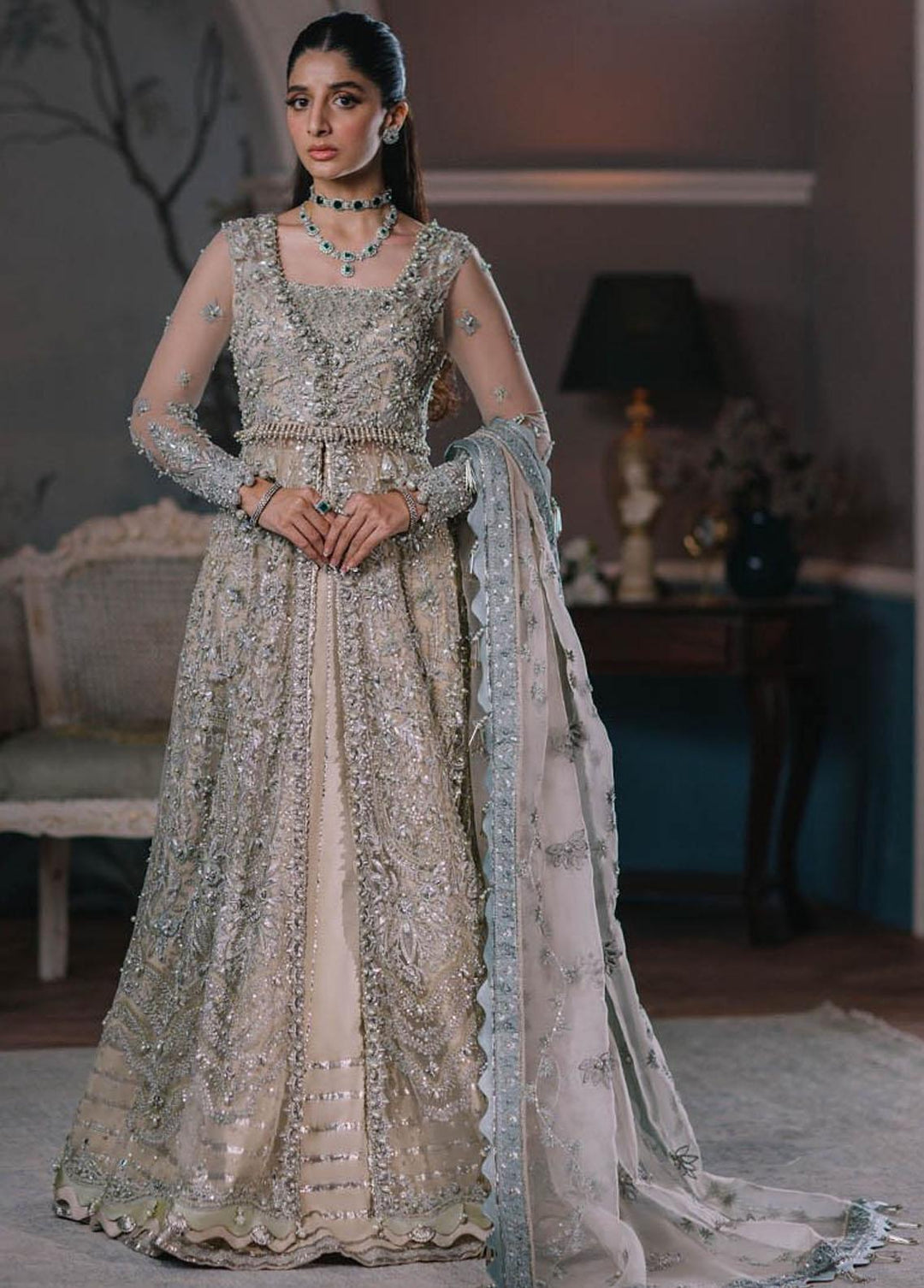 Elan Embroidered  Suits Unstitched 3 Piece EL23WFS EC2-23-02 Neda - Wedding Collection