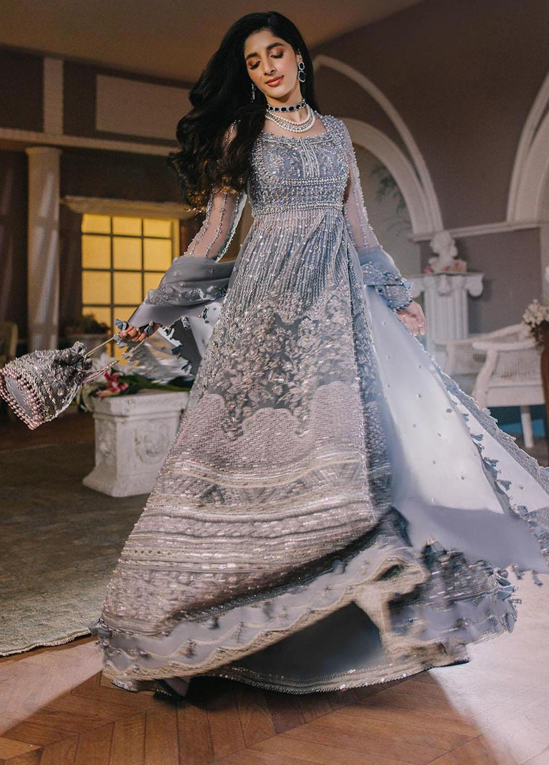 Elan Embroidered  Suits Unstitched 3 Piece EL23WFS EC2-23-06 Nazik - Wedding Collection