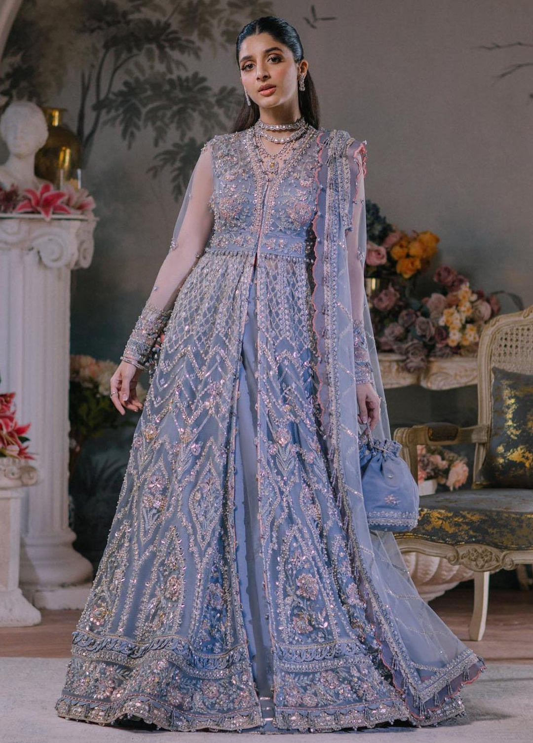 Elan Embroidered  Suits Unstitched 3 Piece EL23WFS EC2-23-08 Alara - Wedding Collection