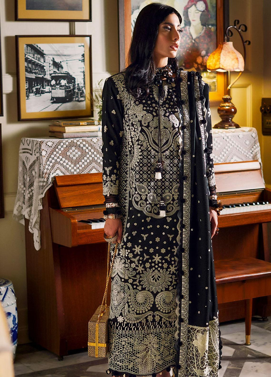 Elan Embroidered  Suits Unstitched 3 Piece EL22W EW-22-01 Firuzeh - Winter Collection