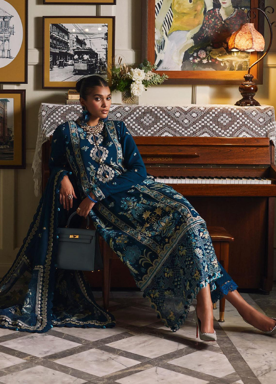 Elan Embroidered  Suits Unstitched 3 Piece EL22W EW-22-03 Freya - Winter Collection