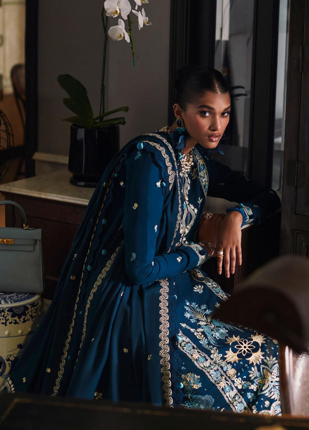 Elan Embroidered  Suits Unstitched 3 Piece EL22W EW-22-03 Freya - Winter Collection