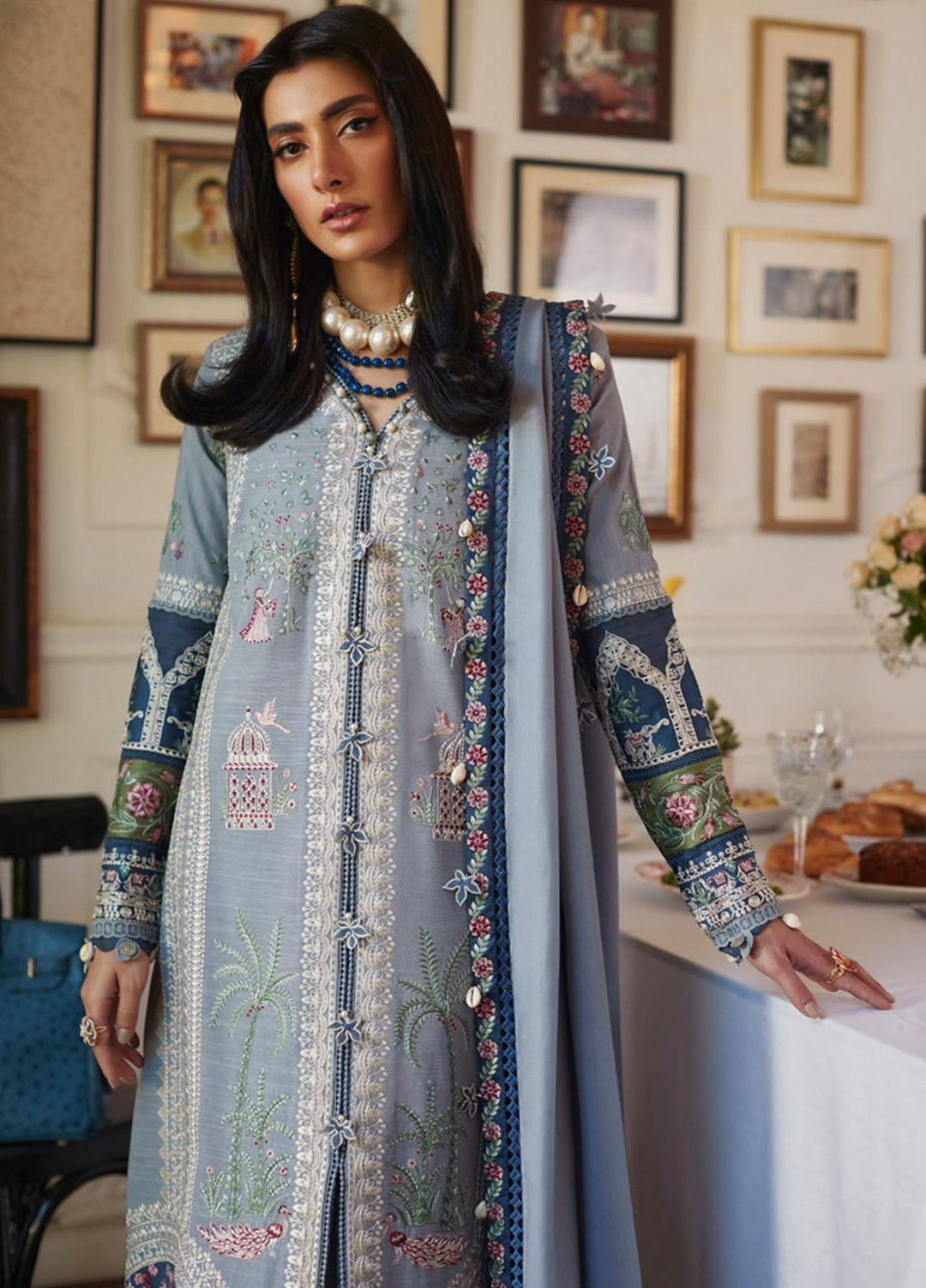 Elan Embroidered  Suits Unstitched 3 Piece EL22W EW-22-05 Larmina - Winter Collection