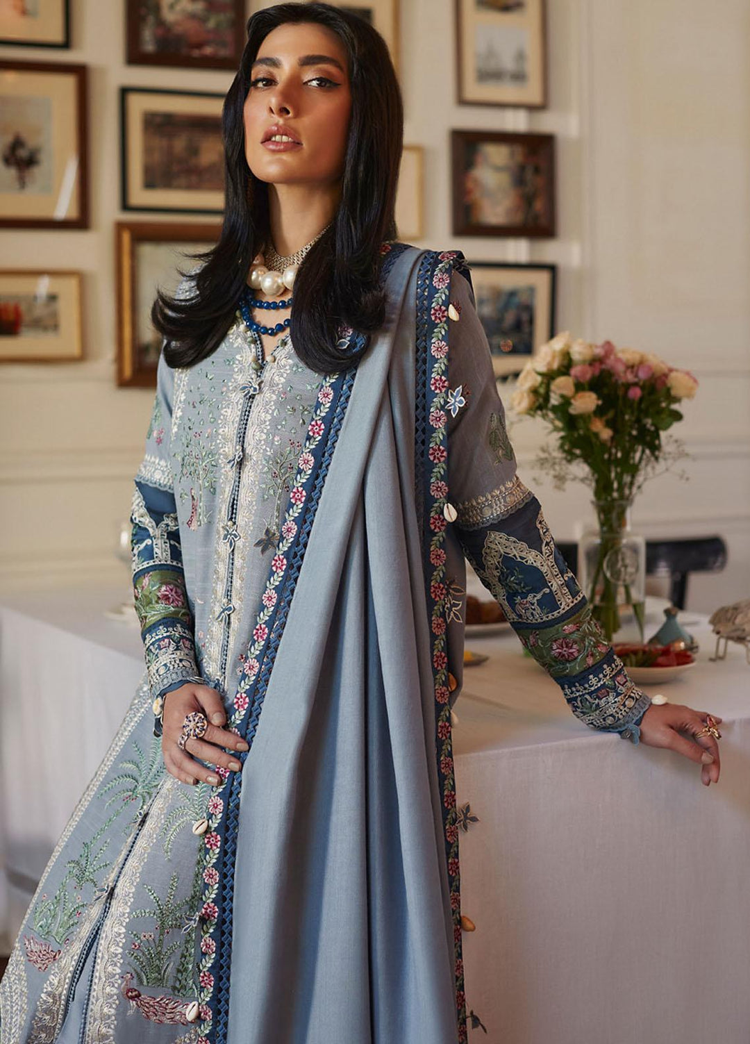 Elan Embroidered  Suits Unstitched 3 Piece EL22W EW-22-05 Larmina - Winter Collection